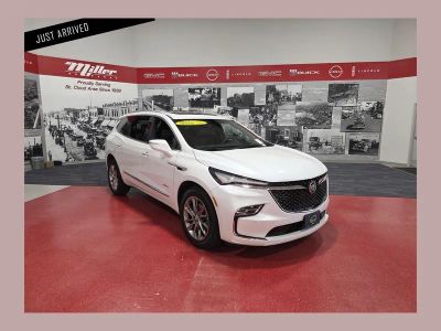 2024 Buick Enclave Avenir CarBravo Certified in White Frost Tricoat — front three-quarter view