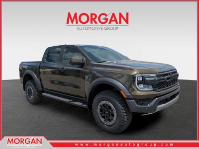 2026 Ford Ranger Raptor in Green — front three-quarter view