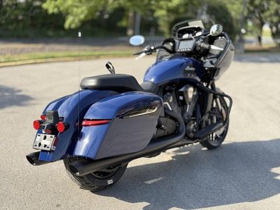 2025 Indian Motorcycle Challenger Dark Horse 112 w/PowerBand Audio Springfield Blue - Photo 4