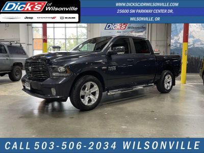2016 RAM 1500 Sport in Maximum Steel Metallic Clearcoat — front three-quarter view