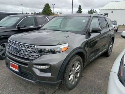 2020 Ford Explorer Limited in Gray — front three-quarter view
