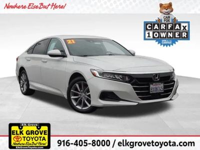 2021 Honda Accord LX in White — front three-quarter view