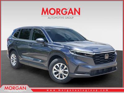 2026 Honda CR-V LX in Meteorite Gray Metallic — front three-quarter view