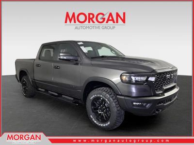 2026 Ram 1500 Rebel in Gray — front three-quarter view