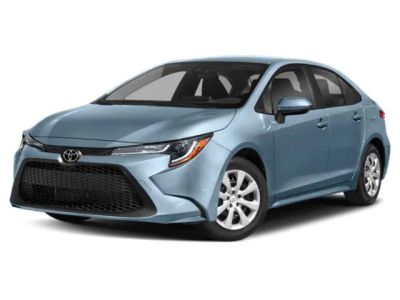 2022 Toyota Corolla LE in Celestite — front three-quarter view