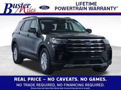 2026 Ford Explorer Active in Agate Black Metallic — front three-quarter view