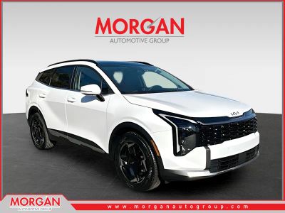 2026 Kia Sportage EX in White — front three-quarter view