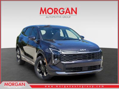 2026 Kia Sportage LX in Panthera Metal Gray — front three-quarter view