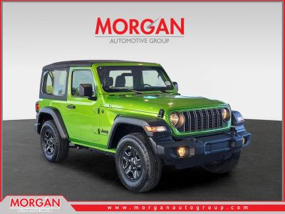 2026 Jeep Wrangler Sport in Mojito Clearcoat — front three-quarter view