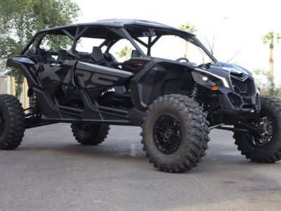 2026 Can-Am® Maverick X3 Max X RS Turbo RR Triple Black_7.6 in. — front three-quarter view