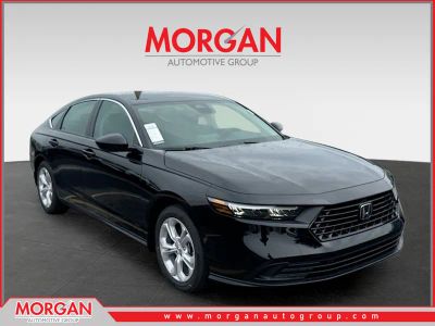 2026 Honda Accord Sedan LX in Crystal Black Pearl — front three-quarter view