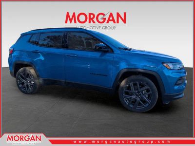 2026 Jeep Compass Latitude in Blue — front three-quarter view