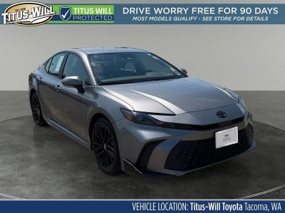 2025 Toyota Camry SE in Heavy Metal* — front three-quarter view