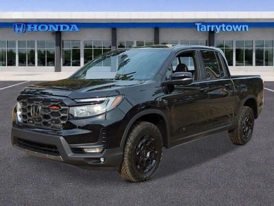 2026 Honda Ridgeline TrailSport+HPD Wheels in Crystal Black Pearl — front three-quarter view