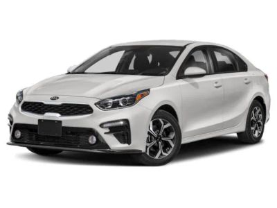 2021 Kia Forte LXS in Snow White Pearl — front three-quarter view