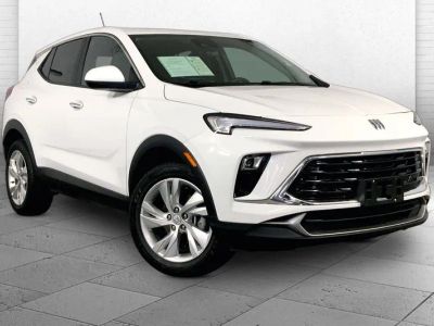 2025 Buick Encore GX Preferred in Summit White — front three-quarter view