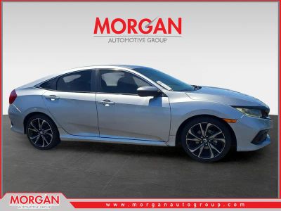 2020 Honda Civic Sport in Silver — front three-quarter view