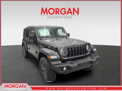2026 Jeep Wrangler Sport S in Granite Crystal Metallic Clearcoat — front three-quarter view
