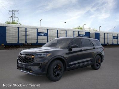 2026 Ford Explorer Tremor in Agate Black Metallic — front three-quarter view