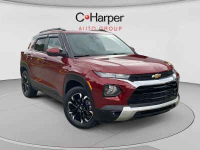 2022 Chevrolet Trailblazer LT in Crimson Metallic — front three-quarter view