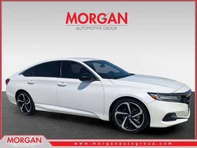 2022 Honda Accord Sedan Sport in Platinum White Pearl — front three-quarter view