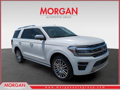 2022 Ford Expedition Platinum in White — front three-quarter view