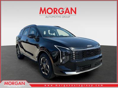 2026 Kia Sportage SX in Ebony Black — front three-quarter view