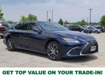 2025 Lexus ES 300h in Nightfall Mica — front three-quarter view
