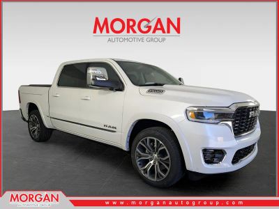 2026 Ram 1500 Tungsten in White — front three-quarter view