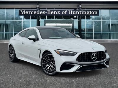 2026 Mercedes-Benz CLE 53 AMG in MANUFAKTUR Moonlight White Metallic — front three-quarter view