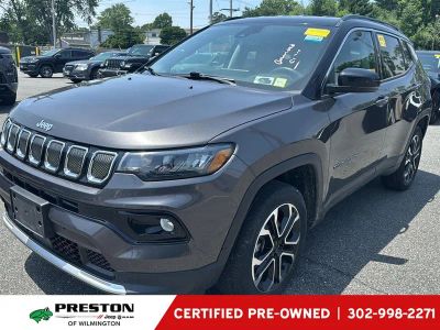 2022 Jeep Compass Limited in Granite Crystal Metallic Clearcoat — front three-quarter view