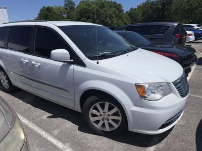 2015 Chrysler Town &amp; Country Touring in White — front three-quarter view