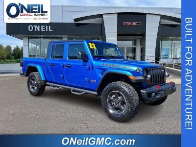 2022 Jeep Gladiator Rubicon 4x4 in Blue — front three-quarter view