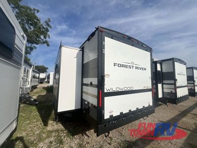 2025 Forest River RV Wildwood FSX — rear three-quarter view