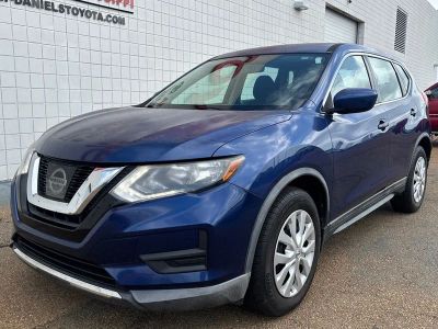 2017 Nissan Rogue S in Caspian Blue — front three-quarter view