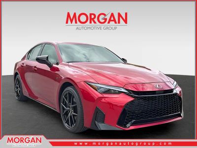 2026 Lexus IS 350 F SPORT Design in Infra-Red — front three-quarter view