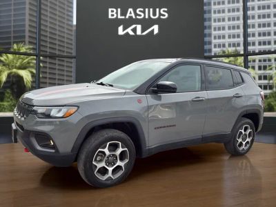 2022 Jeep Compass Trailhawk in Sting-Gray Clearcoat — front three-quarter view