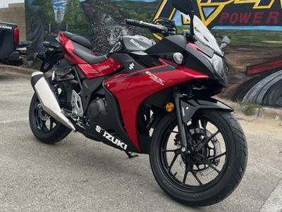 2025 Suzuki GSX250R ABS in RED — front three-quarter view