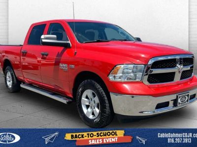 2022 RAM 1500 Classic SLT Crew Cab 4x4 6'4' Box in Flame Red Clearcoat — front three-quarter view