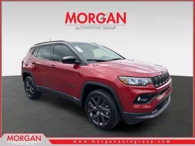 2026 Jeep Compass Limited in Red — front three-quarter view
