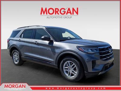 2026 Ford Explorer Active in Gray — front three-quarter view