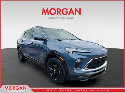 2026 Buick Encore GX Sport Touring in Ocean Blue Metallic — front three-quarter view