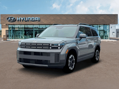 2026 Hyundai SANTA FE SEL FWD in Hampton Gray — front three-quarter view
