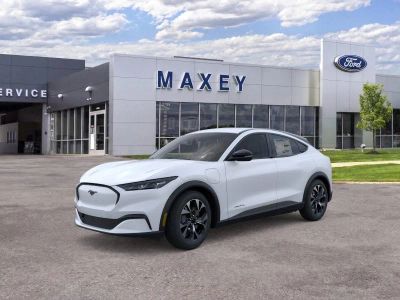 2026 Ford Mustang Mach-E Select in Star White Metallic Tri-Coat — front three-quarter view