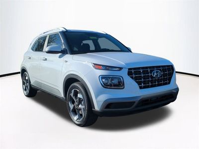 2026 Hyundai VENUE SEL in White — front three-quarter view
