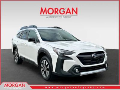 2025 Subaru Outback Limited in White — front three-quarter view