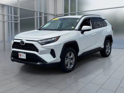 2025 Toyota RAV4 XLE in Ice — front three-quarter view