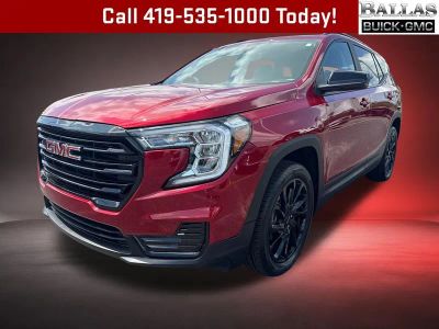2023 GMC Terrain SLE in Volcanic Red Tintcoat — front three-quarter view