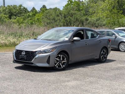 2024 Nissan Sentra SV in Gray — front three-quarter view