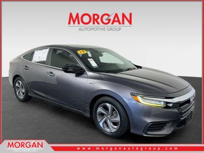 2019 Honda Insight LX in Modern Steel Metallic — front three-quarter view